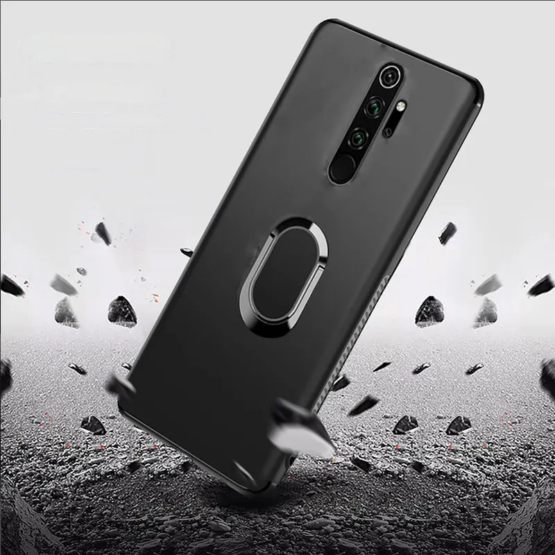 Чехол для телефона Xiaomi матовый Силиконовый мягкий чехол с магнитной подставкой и