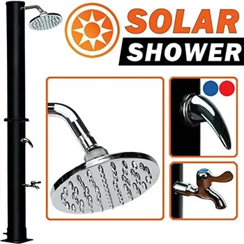 

Outdoor Solar shower column Shower Bathroom Shower Panel Faucet Shower System Waterfall Rain fit for garden swimming pool HWC