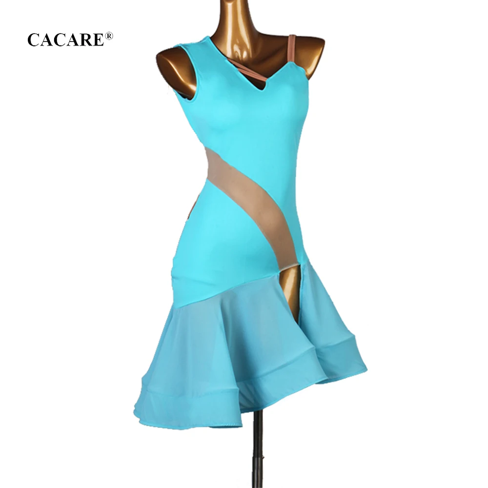 

2020 Latin Dance Dress Women Latina Salsa Latin Dance Competition Dresses Fringe CHEAP Customize D0155 Split Hem Backless