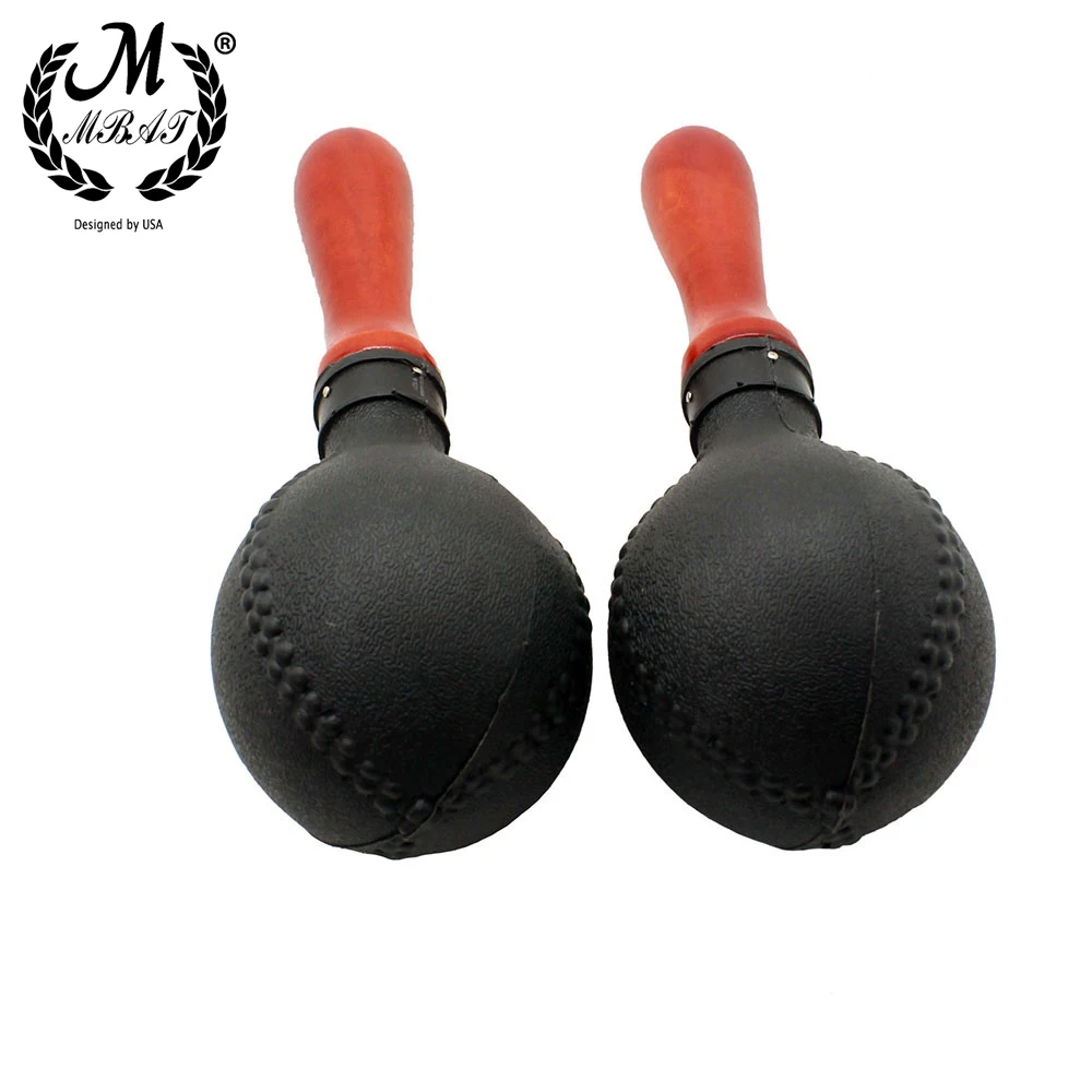M MBAT Rattles Sand Hammer for Party Wooden Maracas Baby Shaker Toy Kids Educational Tools Music Gift Percussion Instrument