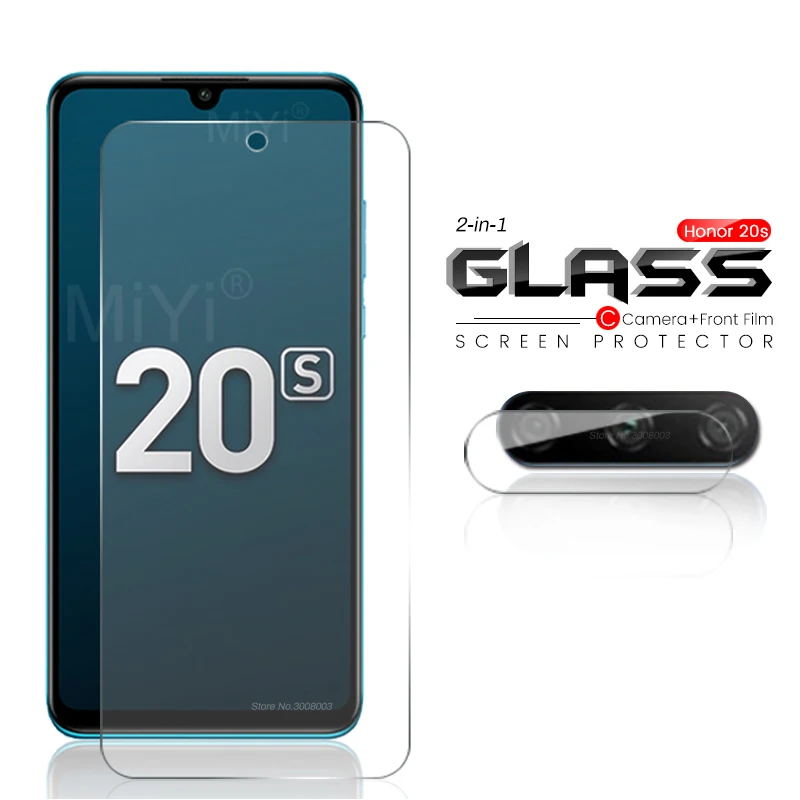 

2-in-1 armored protection glass for honor 20s 20 s s20 camera tempered glass protector honor20s film honer xonor mar-lxh 6.15''