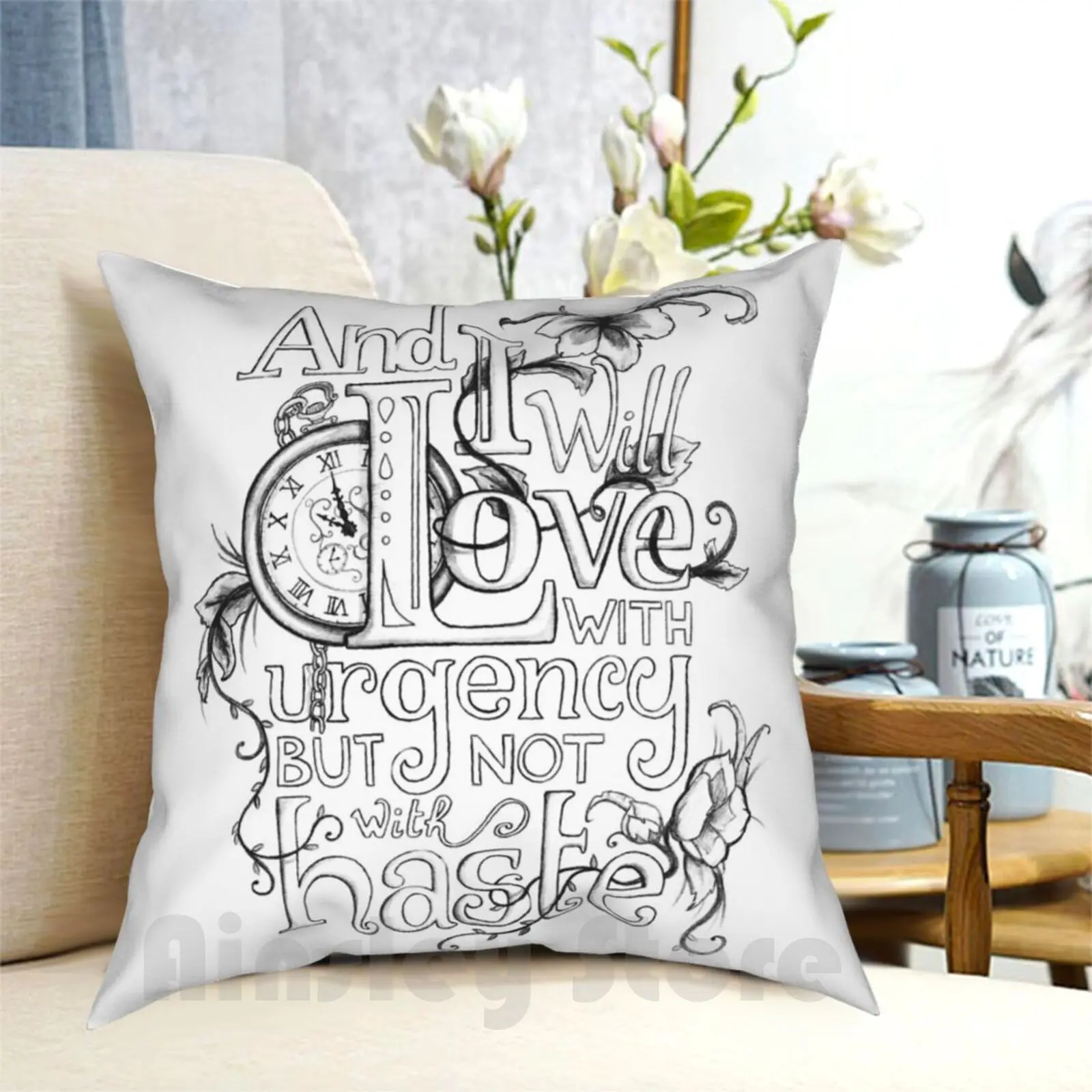 

Not With Haste Pillow Case Printed Home Soft DIY Pillow cover And Sons Not With Haste Song Lyrics Music Quotes Folk Indie