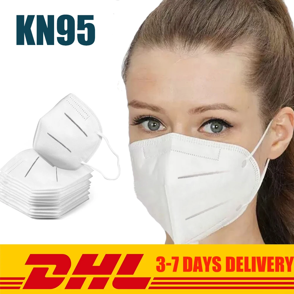 

DHL 10 - 50 Pcs KN95 Mask Face Anti Influenza Anti-fog Mouth Masks 95% Same Protective as KF94 FFP2 Mask Fast Delivery