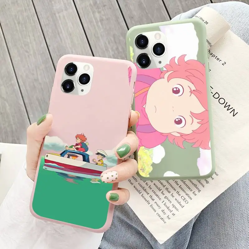 Чехол для телефона Hayao Miyazaki с аниме понё iPhone 6 6S 7 8 11 12 XS X SE 2020 XR mini pro Plus MAX | Мобильные