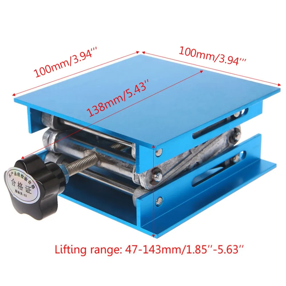 Drop#Wholesale 4"x4" Aluminum Router Lift Table Woodworking Engraving Lab Lifting Stand Rack