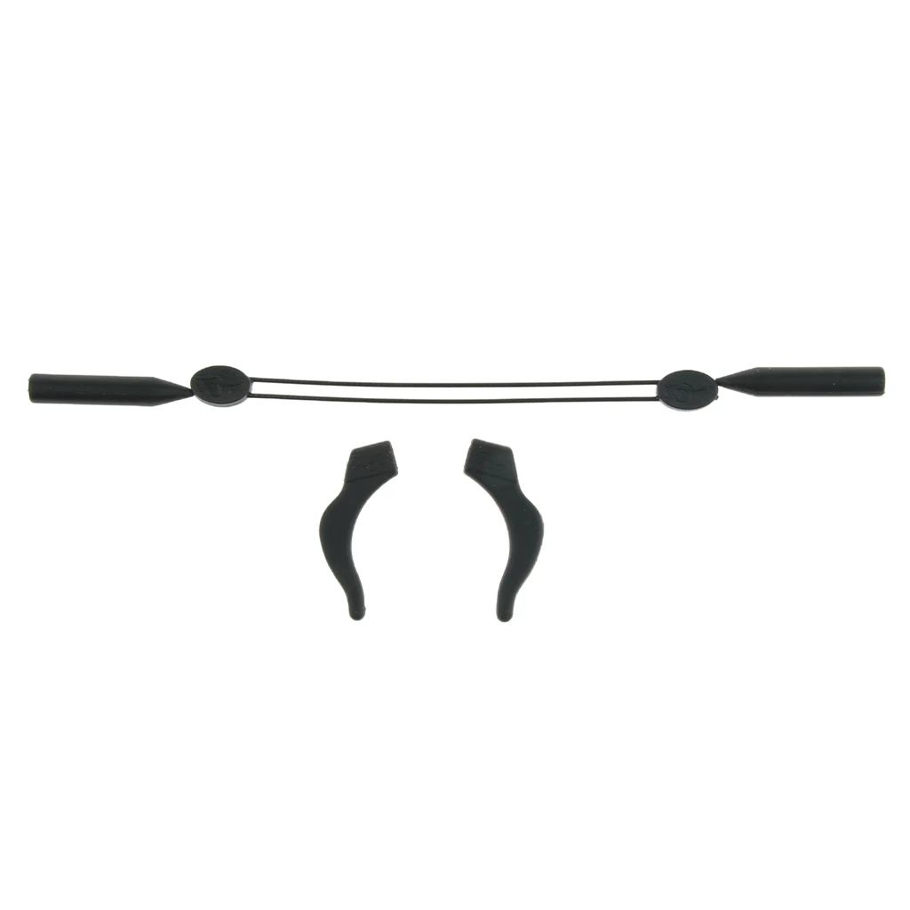 Silicone Eyeglasses Glasses Sunglasses Strap Sports Band Cord Holder with Anti-slip Covers