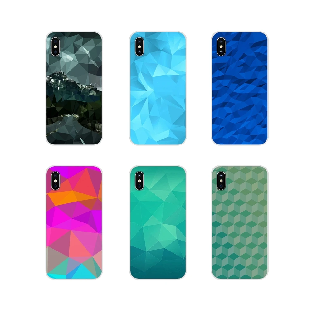 For Sony Xperia Z Z1 Z2 Z3 Z5 compact M2 M4 M5 E3 T3 XA Huawei Mate 7 8 Y3II Accessories Phone Cases Covers Gradient Polygons | Мобильные