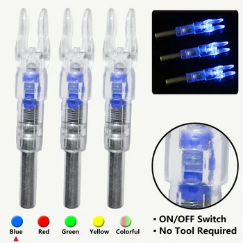 

3pcs Automatically Lighted Bow String Activated LED Lighted Nock For ID 6.2 mm Archery Arrow Accessory Shooting Hunting