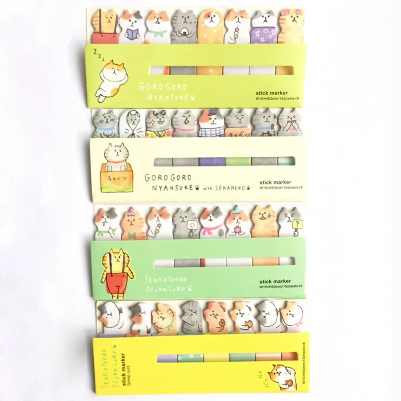 

Cute Cartoon Cat Stickers Classified Index Of Label Sticking Creative Student Post School Learning Supplies Stationery