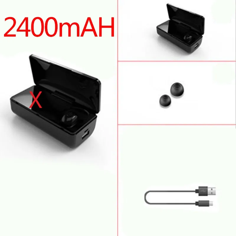 single 2400mAh Новейшие TWS беспроводные наушники, наушники Bluetooth 5,0, наушники, как внешний аккумулятор, Спортивная гарнитура, шумоподавление, наушники - Цвет: single 2400mAh