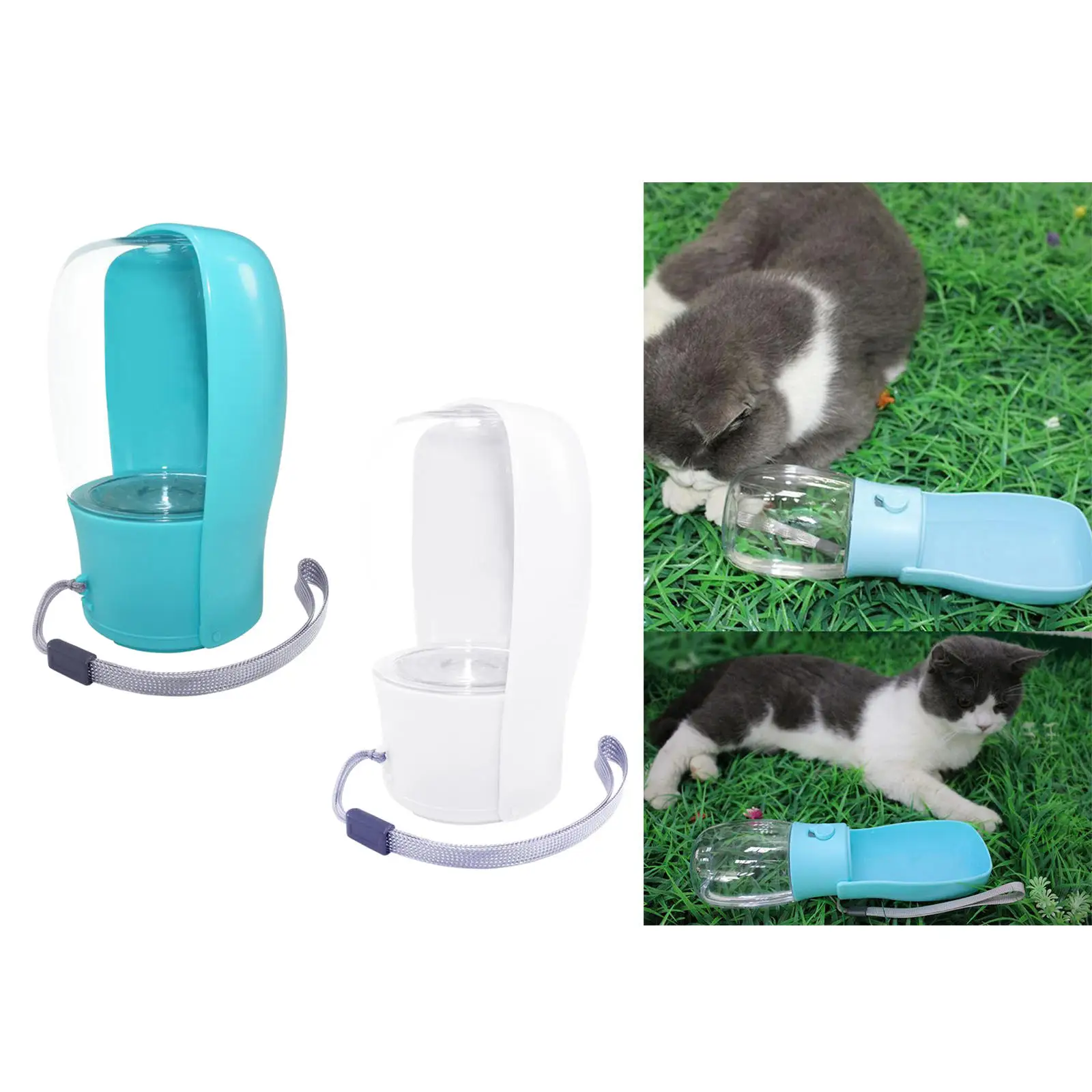 2Pcs 280ml Portable Dog Cat Puppy Pet Water Bottle Drinking Water Cup