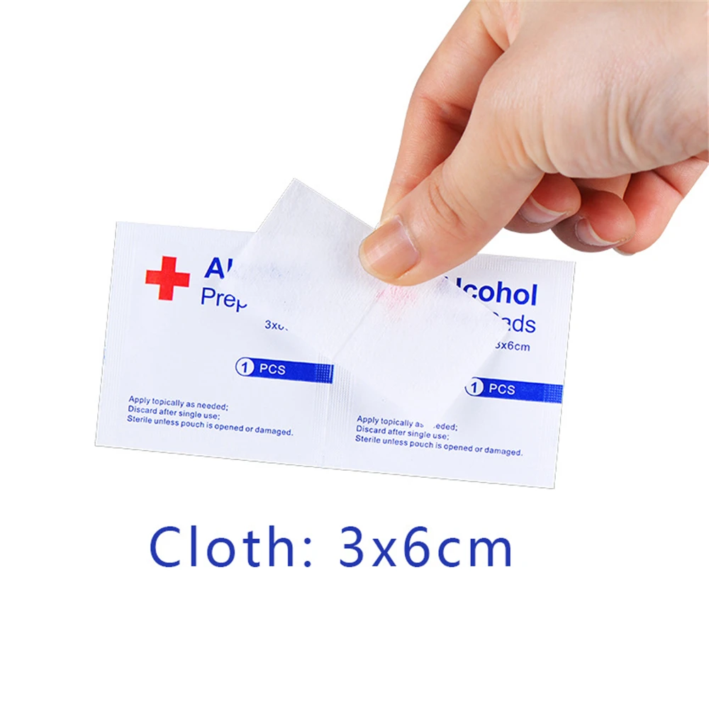 100pcslot Alcohol Prep Swap Pad Wet Wipe For Antiseptic Skin Cleaning Care Jewelry Mobile Phone Glasses Clean Tool Alcohol Pads (5)