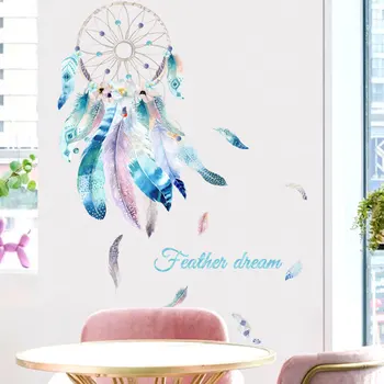 

Colorful Dreamcatcher Wall Stickers for Kids room Bedroom Living room Removable Wall Decals Vinyl Sticker DIY Murals Home decor