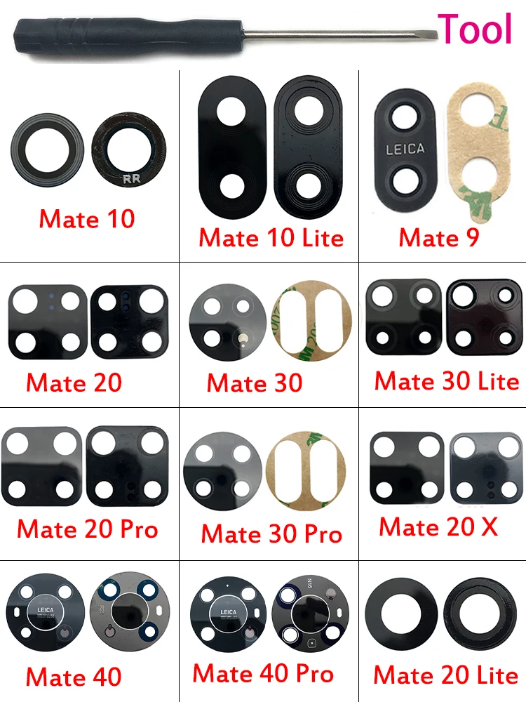 Originale Nuovo Obiettivo Della Fotocamera Posteriore Obiettivo Di Copertura In Vetro Della Fotocamera Posteriore Per Huawei Mate 20 30 40 Pro 10 Lite