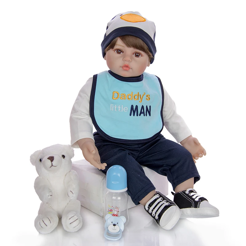 Новинка, 24 дюйма, куклы-Реборн, 60 см, мягкие силиконовые виниловые куклы для новорожденных, куклы для продажи, bebe Reborn, для малышей, для мальчиков, для детей, подарок на день рождения, игрушки