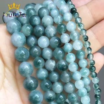 

Natural Stone Green Chalcedony Jades Round Loose Spacer Beads For Jewelry Making 15'' DIY Bead Bracelet Pick Size 4/6/8/10/12mm