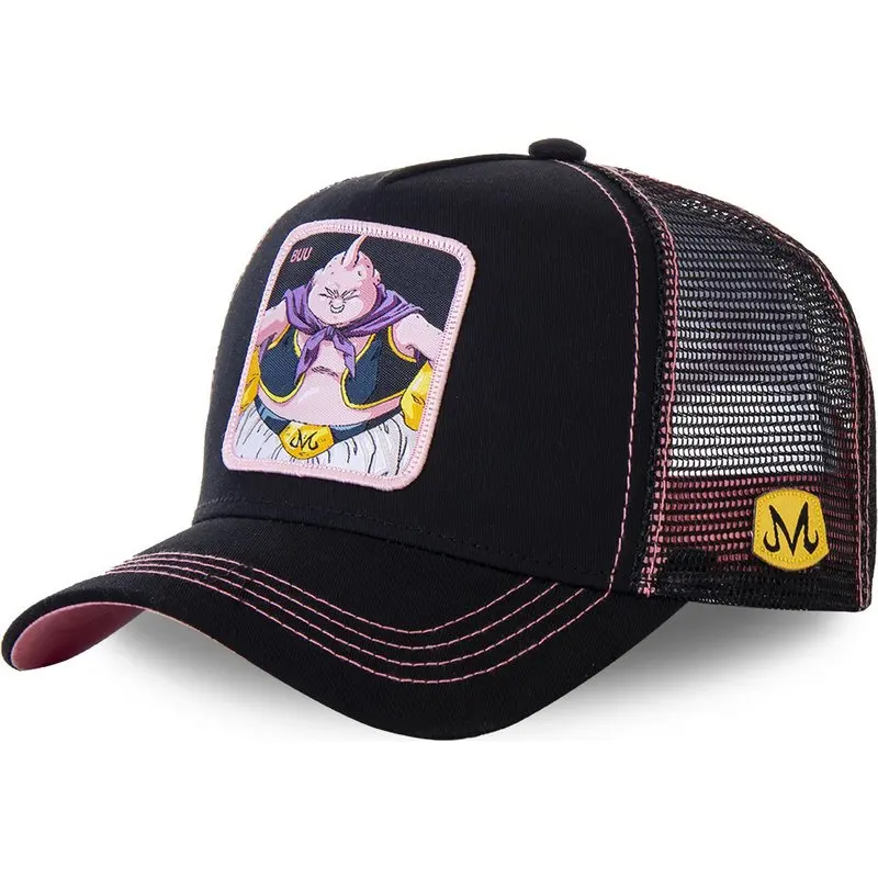 capslab-buu-big3-dragon-ball-black-and-pink-trucker-hat