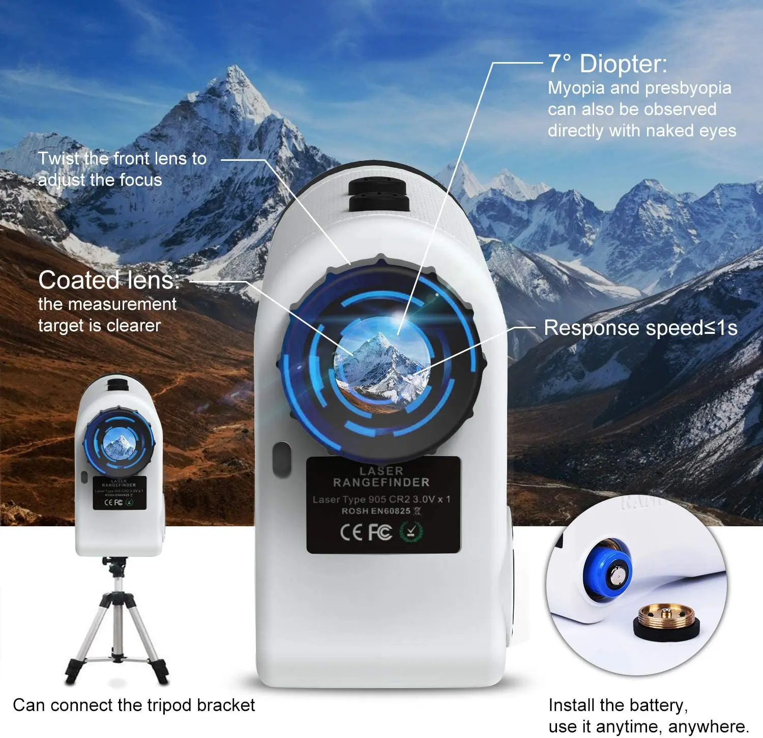 Golf Laser Rangefinder 1200m 1000m 600m Slope Flag-Lock slope pin Laser Rangefinder for Hunting Laser Distance meter,laser rangefinder,distance meter