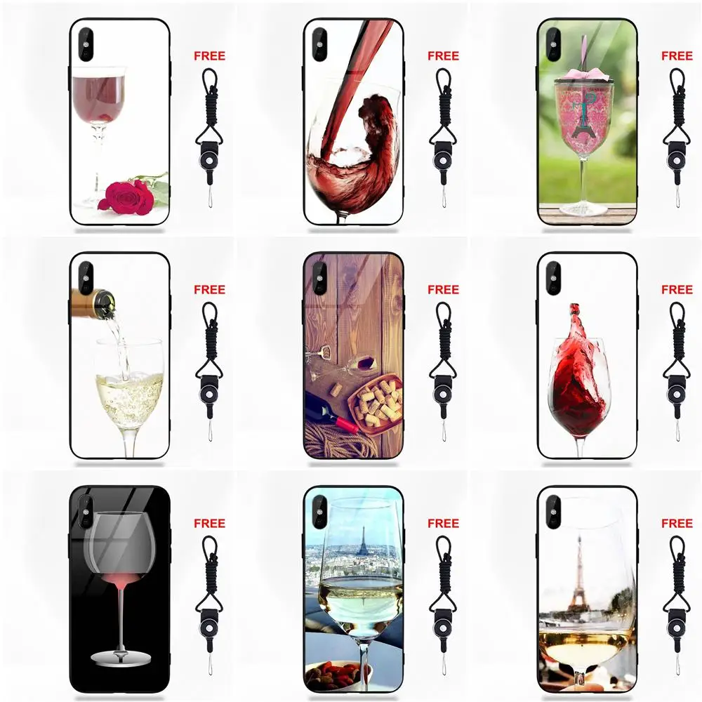 Omdnwd на бокале вина в Париже Эйфелева башня для Apple iPhone 5 5C 5S SE 6 6S 7 8 Plus X XS Max XR