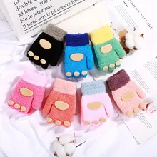 Дети guantes дети зима мультфильм отпечатков пальцев лоскутное согреться рукавицы перчатки рукавицы детские