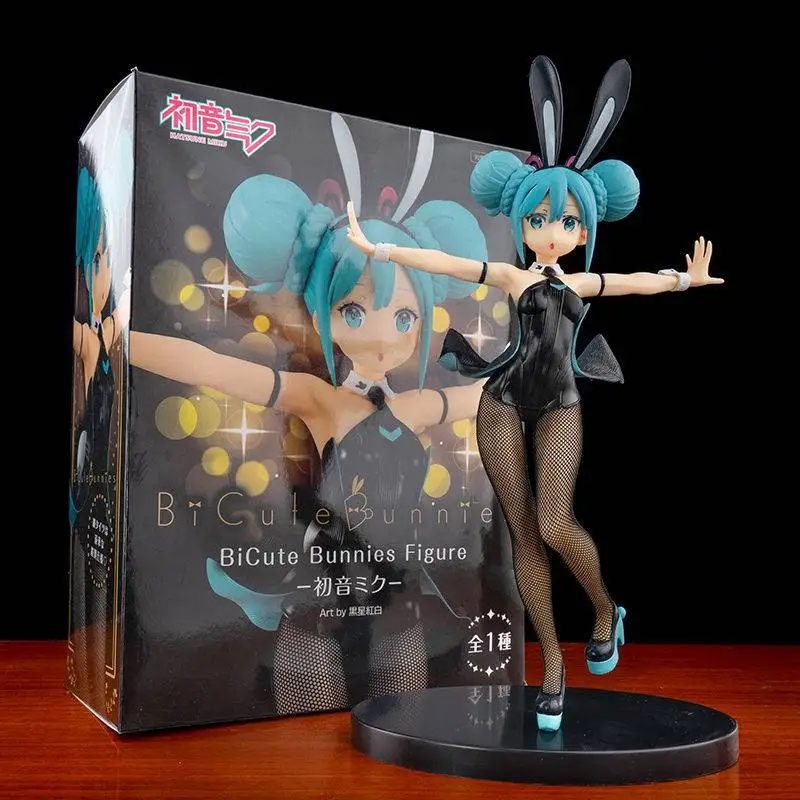 Фигурка аниме оригинальная Furyu Miku кролик черный модель искусственных игрушек