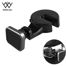 XMXCZKJ Soporte magnético para teléfono del coche Gancho Asiento trasero Reposacabezas Soporte de tableta de rotación 360 para teléfono Soporte de soporte de imán Soporte Soporte(China)