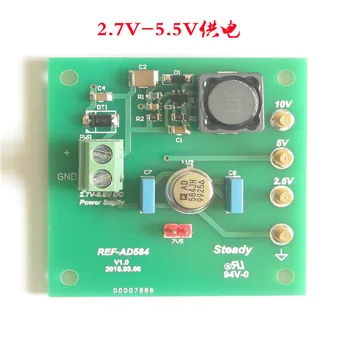 

AD584 reference, single-cell lithium battery or 2 AA batteries