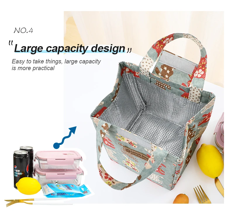 Brivilas cooler lunch bag fashion ctue cat multicolor bags women ...