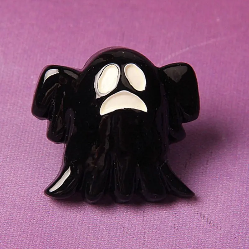30Pcs Flatback Buttons Halloween Resin DIY Crafts Embellishment Black White Ghost Bat Cat Owl Scrapbooking Phonecase Decoration
