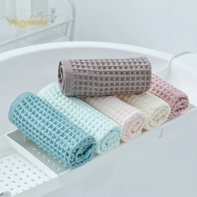 

NICROLANDEE Waffle Weave Dish Cloths Absorbent Cotton Kitchen Fast Drying Dish Towels for Cleaning Kitchen Tabletop Bowl Glass