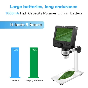 

LCD Digital Microscope 4.3 Inch 1080P HD Microscope with 8 LED Lamp Industrial Maintenance Digital Microscope