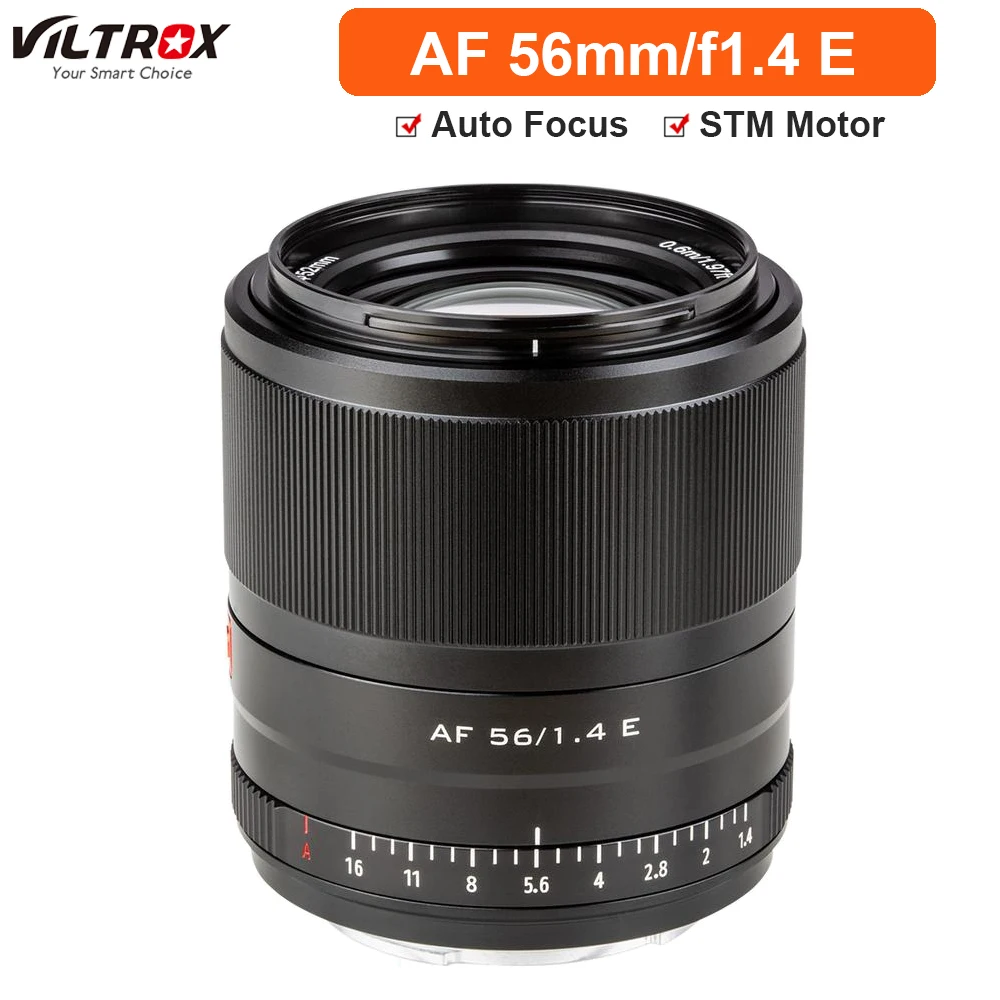 

Viltrox 56 мм F1.4 E-mount Автофокус основной объектив Большая диафрагма фотообъектив для Sony E камера A7R IV A7III A9II A6600 A9