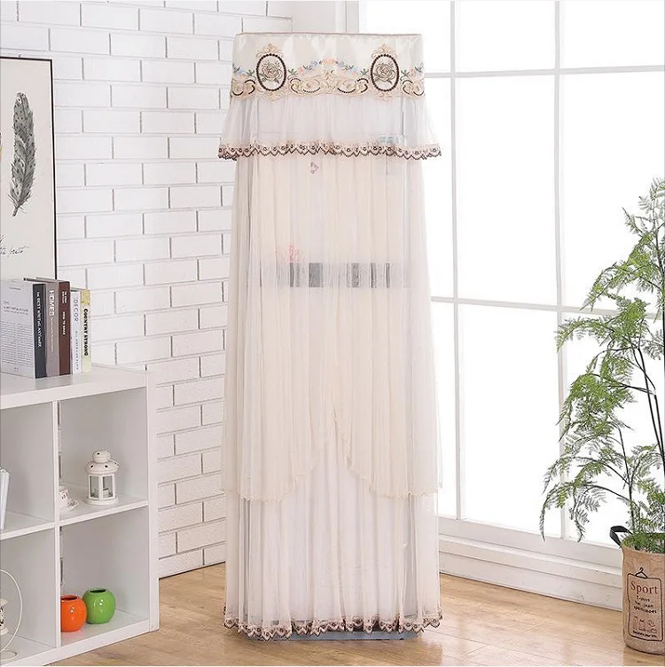 Moist Wholesale Boot Does Not Take Vertical Type Air Conditioner Cover Party Cabinet Wind-Proof And Dust Cover Fabric Ribbon Emb