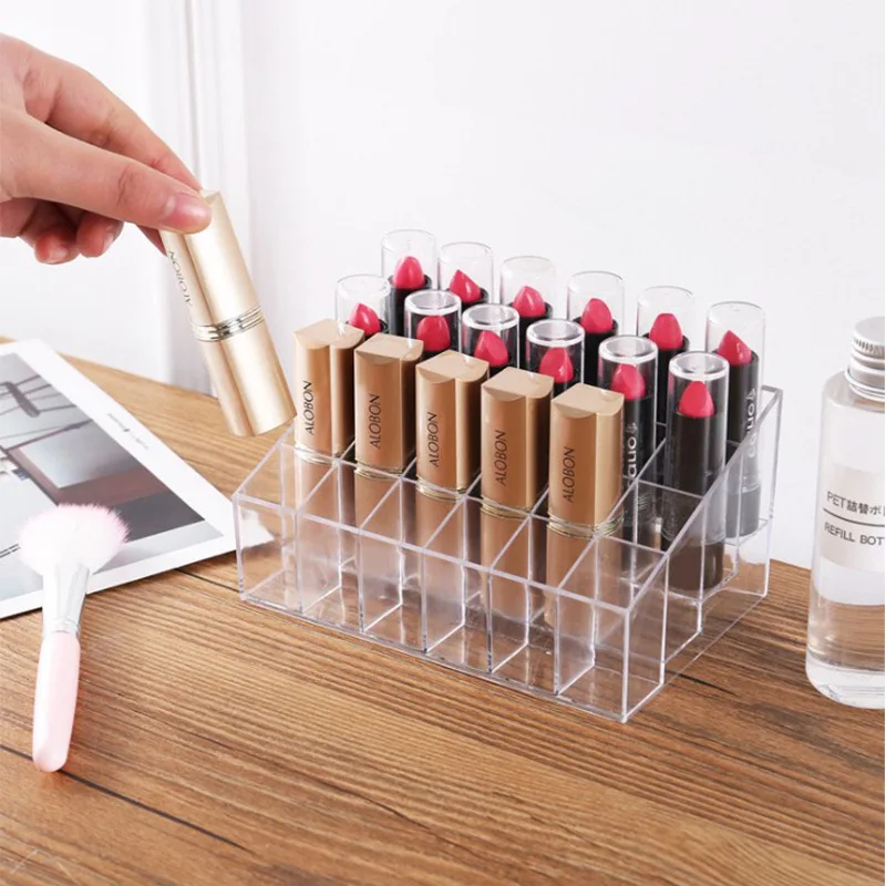

Lipstick Shelf Desktop Lipstick 24 Lattice Lipstick Demonstrator Lip Gloss Lipstick Storage Box Large Format Lipstick Case