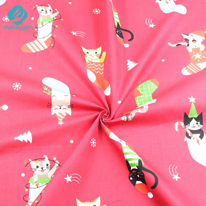 New 7pcs/lot 40*50cm Cotton Christmas Fabric for Patchwork Quilting DIY Handmade Cloth Tissue Decoration Material