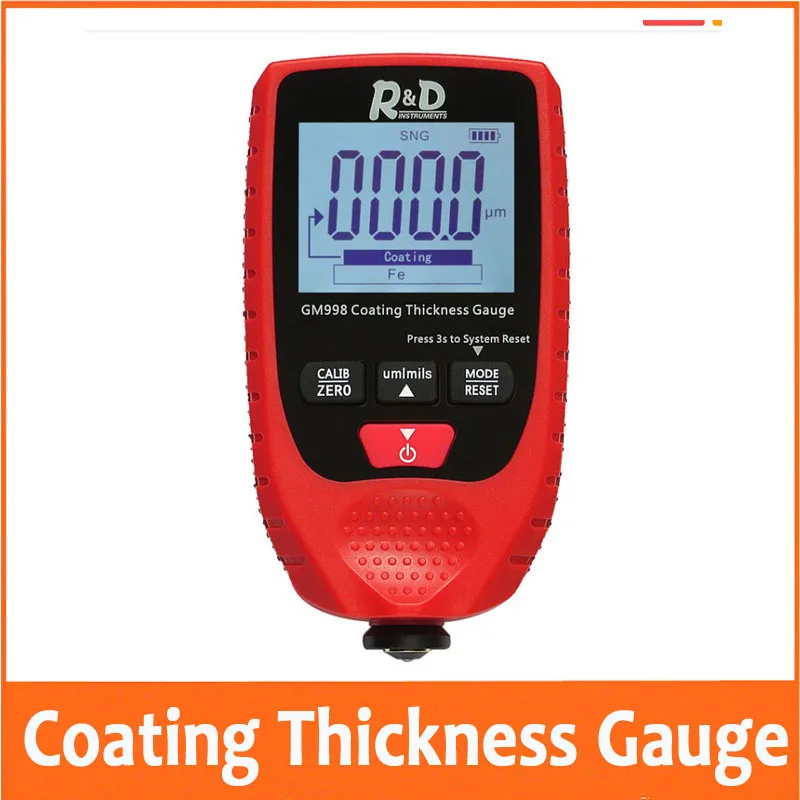 

Car Paint Coating Thickness Gauge Electroplate metal coating thickness tester meter 0-1500um Fe & NFe probe