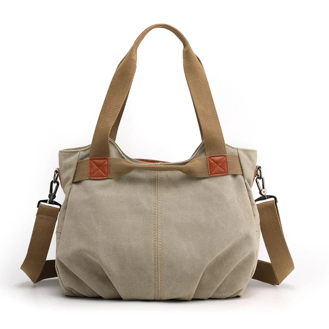 Canvas Hobos Bag Women Handbags Female Designer Large Capacity Leisure Shoulder Bags for Travel Weekend Outdoor Bolsas Colors 4