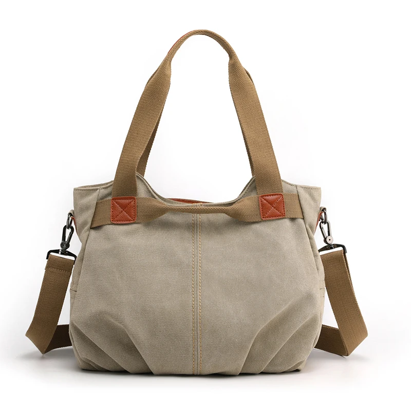 Canvas Hobos Bag Women Handbags Female Designer Large Capacity Leisure Shoulder Bags For Travel