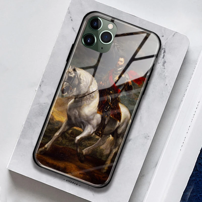 Equestrian portrait of the Emperor Charles V Glass Silicone Phone Case For iPhone SE 6s 7 8 Plus X XR XS 11 Pro Max Cover Shell | Мобильные