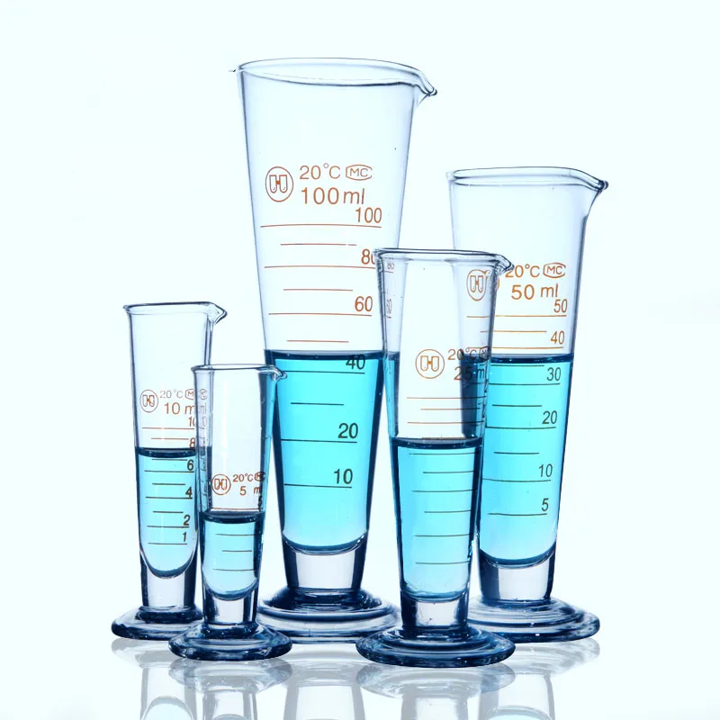 

Glass triangular measuring cup scale conical measuring cup measuring cylinder 5/10/20/25/50/100/250/500m