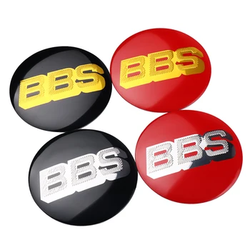 

For BBS Car Modification Accessories 4PCS 56MM Steering Wheel Center Tire Hub Cap Sticker Car Styling Decoration Badge Decals