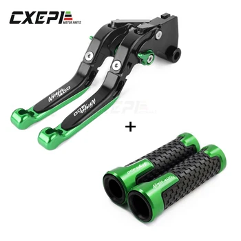 

Motorcycle Adjustable Folding Extendable Brake Clutch Levers & Handle bar grips For Kawasaki Z400 NINJA400 2018-2019
