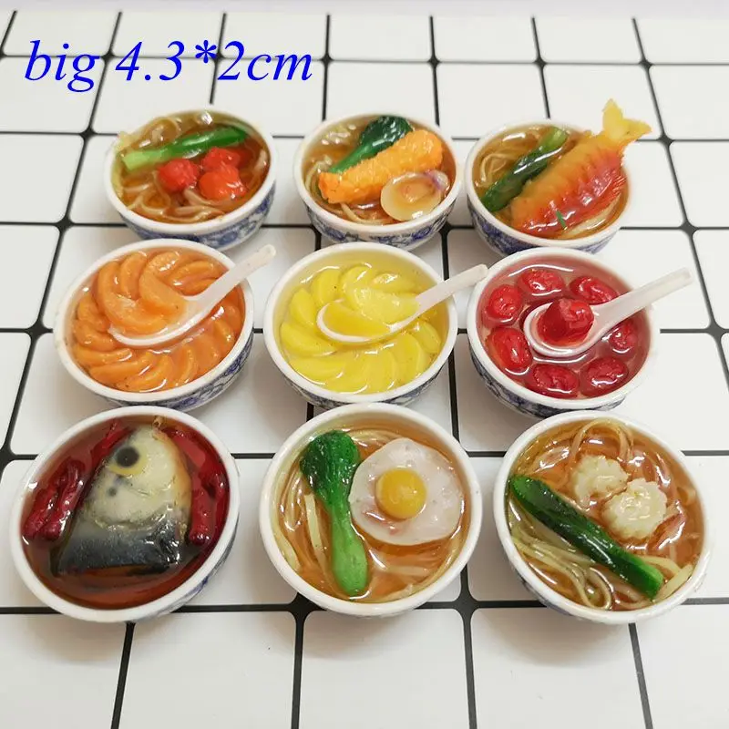 Миниатюрный Кукольный домик 2 шт. в масштабе 1/6 кухня десертная лапша ролевая еда