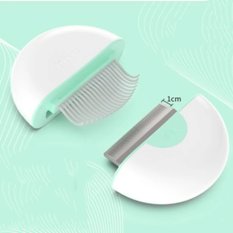 green long comb HE Расческа для домашних животных, кошек, собак, специальная расческа для удаления поплавок, блошиный артефакт, расческа для удаления волос, для ежедневного использования, триммер для волос - Цвет: green long comb