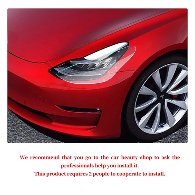 Прозрачная защитная пленка для фар, совместимая с Tesla модель 3, TPU Автомобильная фара, водонепроницаемая мембранная крышка Sc