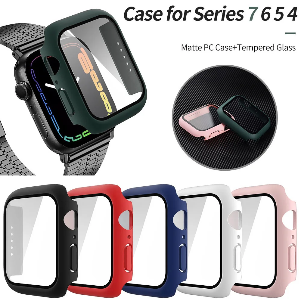 Защитная пленка для экрана из матового поликарбоната чехол Apple Watch серии 8 7 6 SE 5 4 3 +