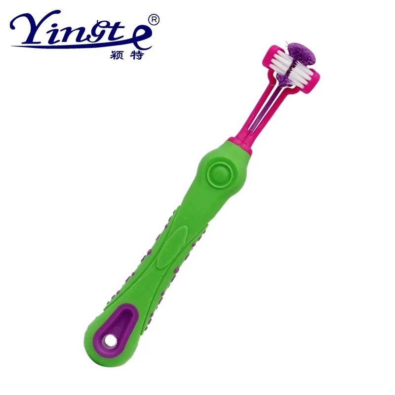 Pet Dog Cat Three-head Design Tootbrush Pets  Soft Toothbrush Dental Mouth Health For Puppy Kitten Pet Products Dogs Cats Supply