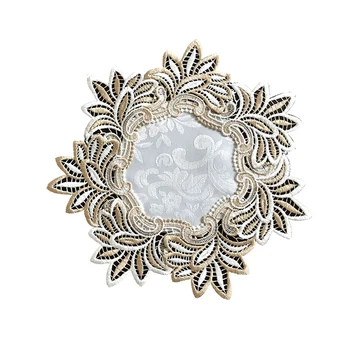 

Table Pad Round Lace Mantel Embroidery Table Runner Fabric Tea Table Cloth Table Mat Table Cover Decoration