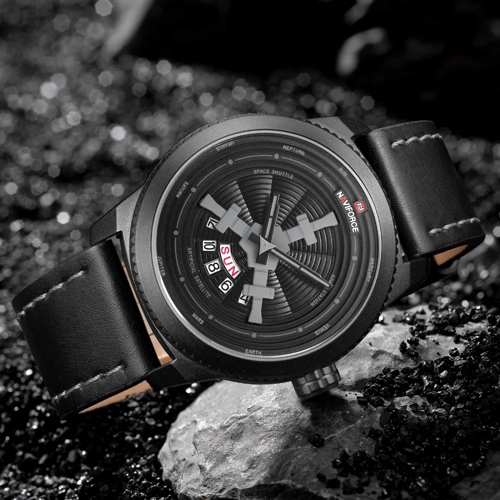 Топ люксовый бренд NAVIFORCE мужские спортивные часы мужские кварцевые часы мужские модные повседневные часы с кожаным ремешком армейские военные наручные часы