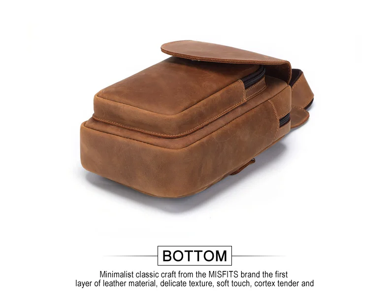 homens de couro moda crossbody saco com